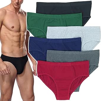 ToBeInStyle Men's Pack of 6 Thick Waistband Knocker Bikini Briefs