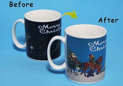 Christmas color changing mugs Magic MugsAmazing New Heat Sensitive Color Changing Coffee Mug