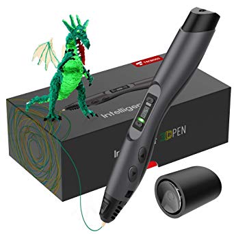 TECBOSS 3D Pen, SL300 Intelligent 3D Printing Pen with LED Display,USB Charging, 8 Speed Printing&Temperature Control, Simple Handled 3D Printer Pen for Your Kids Toys, Interesting Gifts for All Age