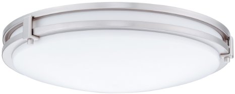 Lithonia Lighting FMSATL 13 14830 BN M4  13-Inch 3000K LED Saturn Flush Mount Antique Brushed Nickel