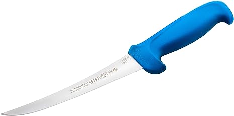 Mundial B5607-6 6-Inch Curved Semi-Stiff, Blue Boning Knife, 6"