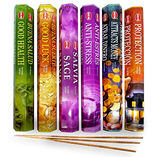 AurAmbiance New Age Feng Shui Incense Stick Spiritual Gifts Set; Inscents Sticks for Natural Healing & Protection