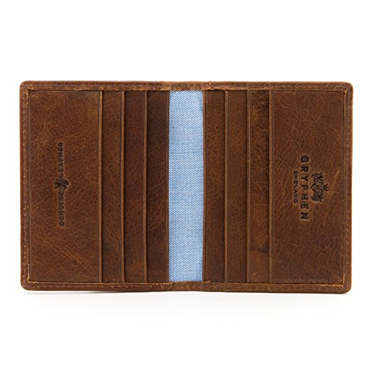Hoxton Two Fold Leather Credit Card Holder by Gryphen