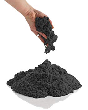 CoolSand Black 14 Ounces Refill Pack - Moldable Indoor Play Sand in Resealable Bag