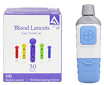 Bayer Microlet 2 Lancing Device   100 Active1st 30g Lancets