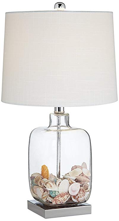 Square Glass 21 3/4" High Fillable Table Lamp