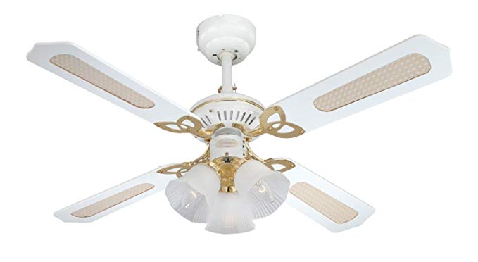 Westinghouse Princess Trio Ceiling Fan - White/Oak Cane