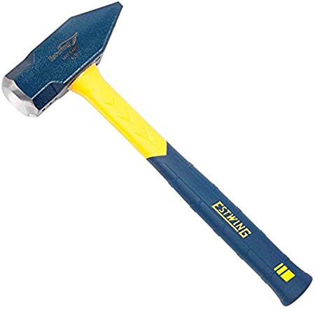 Estwing Sure Strike Blacksmith's Hammer - 64 oz Metalworking Tool with Fiberglass Handle & No-Slip Cushion Grip - MRF64BS