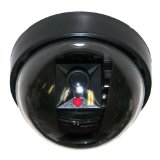 VideoSecu Fake Dummy Imitation Dome Security Camera with Flashing Light LED Cost-effective Security CCTV Simulated Dome Camera 3PZ