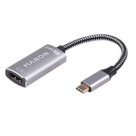 USB C to HDMI Adapter (4K@60Hz), USB Type-C to HDMI Adapter (Thunderbolt 3 Compatible) for MacBook Pro 2016 2017, iMac, Samsung Galaxy S9/S8/Note 8, Chromebook, Dell XPS 13/15, Pixelbook and More.