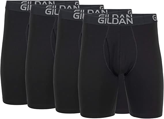 Gildan Men's Cotton Stretch Long Leg Boxer Brief