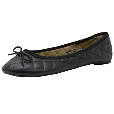 alpine swiss Womens Patent Leather Aster Slip On Ballet Flats