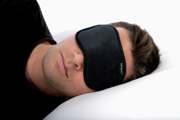 Soft SnooZ'zzz® Deluxe - Larger Size Sleep Mask, Cushion Soft Feel, Super Comfy, Excellent Light Block. UNISEX Eye Mask. Protective Carry Pouch Included with Sleeping Mask.