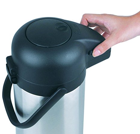 Airpot Thermal Flask with Pump Mechanism Stainless Steel 1.9 / 3 / 5 Litres, Stainless Steel, 1,9L