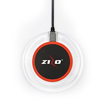 Zizo Wireless Charger, Qi Fast Charging Pad for iPhone X / 8 / 8 plus / Galaxy Note 8 / S8 / S8 Plus / S7 Edge/ Compatible with any Qi Enabled Devices