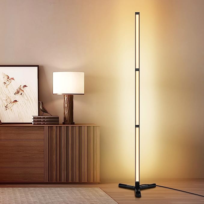 PMS Floor Lamp Mood Light Standing Corner Lamp Reading Light for Living Room, Bedroom, Office or Study Room (Warm White)