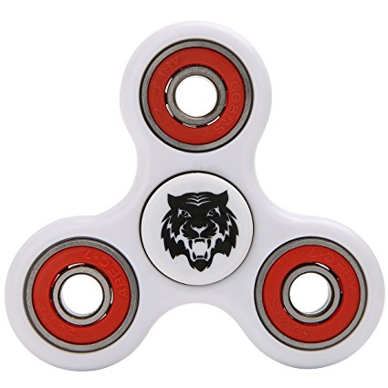 Tri-Spinner Fidget Toy Hybrid Ceramic Bearing Stress Reducer for ADD ADHD Anxiety and Autism Adult Children (White)