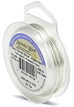 Artistic Wire 24-Gauge Tarnish Resistant Silver Wire, 15-Yard