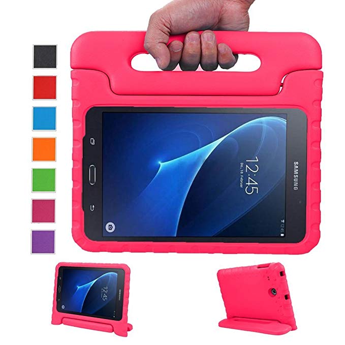 LEADSTAR Samsung Galaxy Tab A 7.0 Shockproof Case Light Weight Kids Case Super Protection Cover Handle Stand Case for Kids Children For Samsung Galaxy Tab A 7.0-inch SM-T280 SM-T285(Rose)