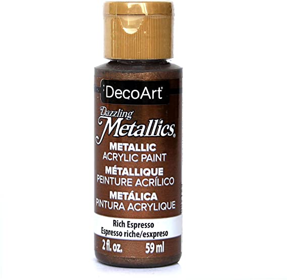 DecoArt Dazzling Metallics 2-Ounce Rich Espresso Acrylic Paint