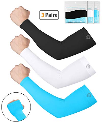 SHINYMOD UV Protection Cooling or Warmer Arm Sleeves for Men Women Kids Sunblock Protective Gloves Running Golf Cycling Driving 1 Pair/ 3 Pairs/ 5 Pairs Long Tattoo Cover Arm Warmer