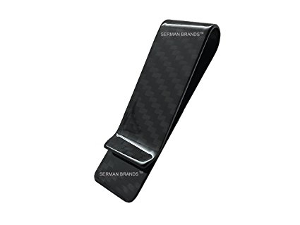 Genuine Carbon Fiber Money Clip Wallet Credit Card Holder Business Gloss Finish Small