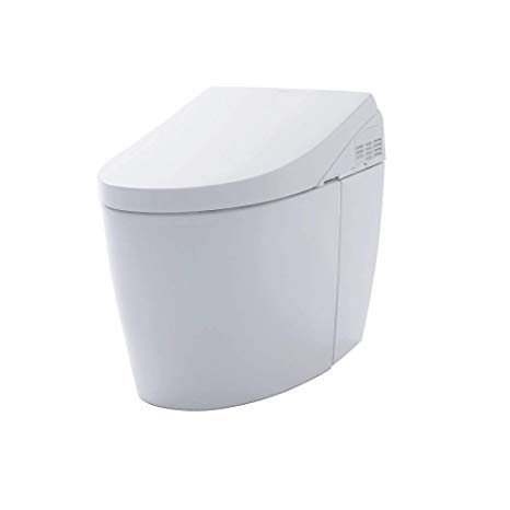 TOTO MS989CUMFG#01 NEOREST AH Dual Flush 1.0 or 0.8 GPF Toilet with Intergeated Bidet Seat and EWATER White-MS989CUMFG, Cotton White