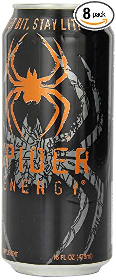 Spider Energy Drink, Original, 16-Ounce (Pack of 8)