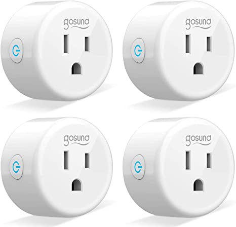Smart Plug, Gosund WiFi Plug Smart Outlet Works with Alexa, Echo,Google Home, Alexa Plug with Timer Function,App Remotely Control,No Hub Required, ETL and FCC Listed (4 Pack)
