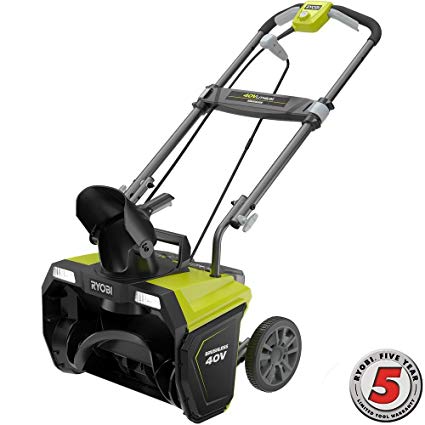 Ryobi 20 in. 40-Volt Brushless Cordless Electric Snow Blower - Battery and Charger Not Included