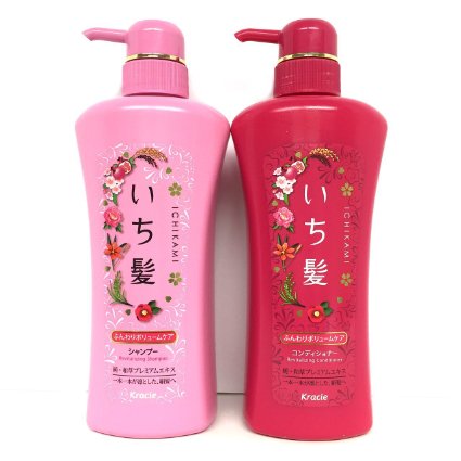 Ichikami Soft Volume (NEW!) Shampoo & conditioner Set (Pink Bottles)