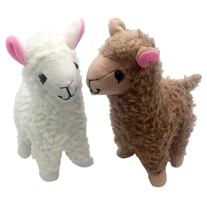 Maggift 2pcs 9inch Plush Stuffed Alpaca Doll Toys