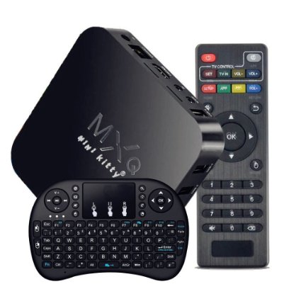 [Free Wireless Mini keyboard] Quad Core MXQ Smart TV BOX Mini PC Streaming Media Player with KODI(XBMC) Streamer 1GB/8GB, Fully Loaded,Google Android 4.4 KitKat,CPU Amlogic S805, 1.5 GHz