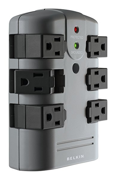 Belkin BP106000 Pivot Wall Mount Surge Protector with 6 Outlets