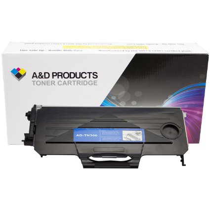 A&D Products Compatible Replacement For Brother TN360 Toner Cartridge High Yield Black (2,600 Page Yield)