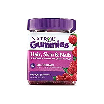 Natrol Hair Skin & Nails Gummy, 90 Count Pack of 2