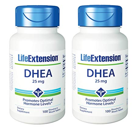 Life Extension Dhea , 25 Mg Tablets, 100-count X 2