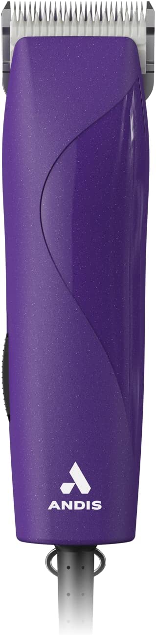 Andis 24820 EasyClip Professional-Animal 7-Piece Detachable Ceramic Blade Clipper Kit, Purple