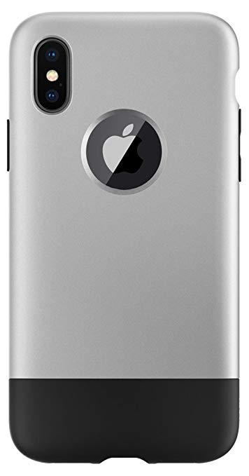 Spigen Classic One [10th Anniversary Limited Edition] iPhone X Case with Air Cushion Technology for Apple iPhone X (2017) - Aluminum Gray