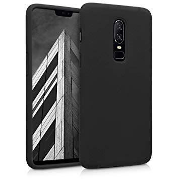 kwmobile TPU Silicone Case for OnePlus 6 - Soft Flexible Rubber Protective Cover - Black