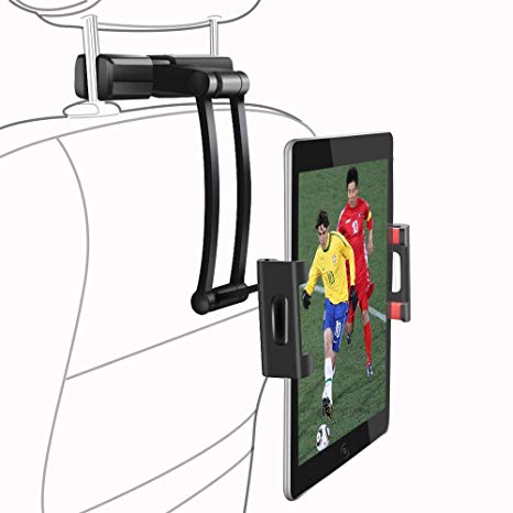 Car Headrest Tablet Mount, UBEGOOD Universal Backseat Tablet Holder,Compatible with iPad Pro/Air/Mini,Nintendo Switch,Kindle Fire,iPhone and Other 5-12.9” Devices