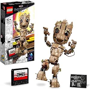 LEGO Marvel Je s'Appelle Groot, Jouet à Construire et Figurine du Bébé dans Le Film Les Gardiens de la Galaxie 2 - Idée Cadeau pour Enfants Garçons et Filles Fans d'Avengers - Set Super-héros 76217