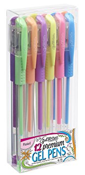 ECR4Kids GelWriter Premium Multicolor Gel Pens (12 Count), Pastel