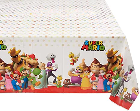 Super Mario Brothers Plastic Table Cover, Party Favor