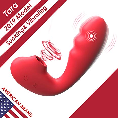Clitoral Sucking Vibrator, Wearable G Spot Vibrators Waterproof, Rechargeable Clitoris Stimulator with 3 Suction & 10 Vibration Patterns Sex Toys for Women (Red))