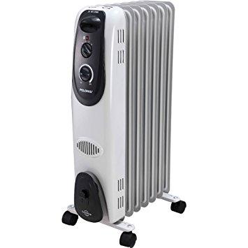 Pelonis Automatic Ultra Quiet 7 Fin, Oil-Filled Electric Radiator Heater with Adjustable Thermostat by Pelonis