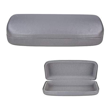Clamshell Hard Shell Glasses Case - Deluxe Brushed Finish with Soft Interior