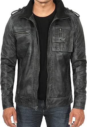 fjackets Cafe Racer Real Leather Jackets for Men - Timeless Style & Unmatched Craftsmanship