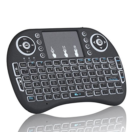 SUPVIN i8 Pro Backlight 2.4GHz Wireless Mini Keyboard with Touchpad Mouse Combo for Select Devices