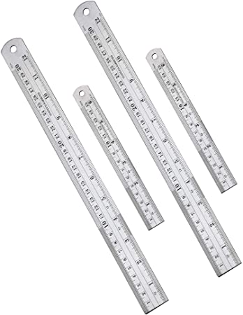 Straight Ruler Measuring Tool (Steel2L 2S)